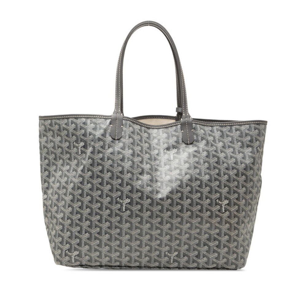 Goyard Saint Louis PM Tote Bag Shoulder Gray Leather Women's GOYARD
